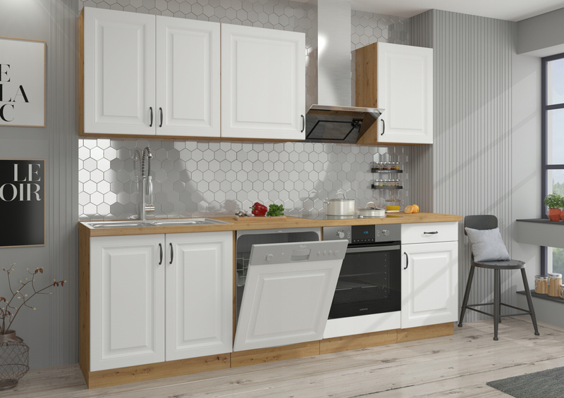 Front do zmywarki STILO ZM 713x596 BIAŁY MAT/DĄB ARTISAN