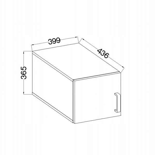 Nadstawka na regał zamknięta MALTA 115 Dąb Artisan / Jasny Szary