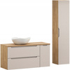 Meble łazienkowe LUXOR BEIGE 120, Umywalka nablatowa, Beż, 2 KOLORY