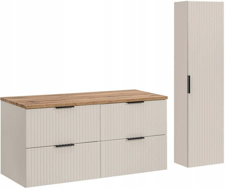 Zestaw szafek 120cm z blatem i słupkiem 35cm, Meble ADEL CASHMERE