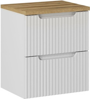 Zestaw meblowy 50cm z blatem, Meble łazienkowe NOVA Biały / Dąb Coast Evoke