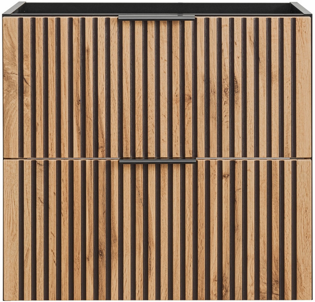 Szafka łazienkowa 60cm, szuflady, Meble łazienkowe XILO Dąb Wotan / Szary