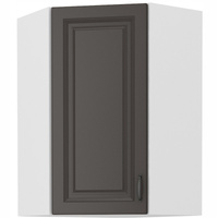 Szafa kuchenna górna narożna STILO 60x60 GN-90 (45°) 1F GRAFIT/BIAŁY MAT