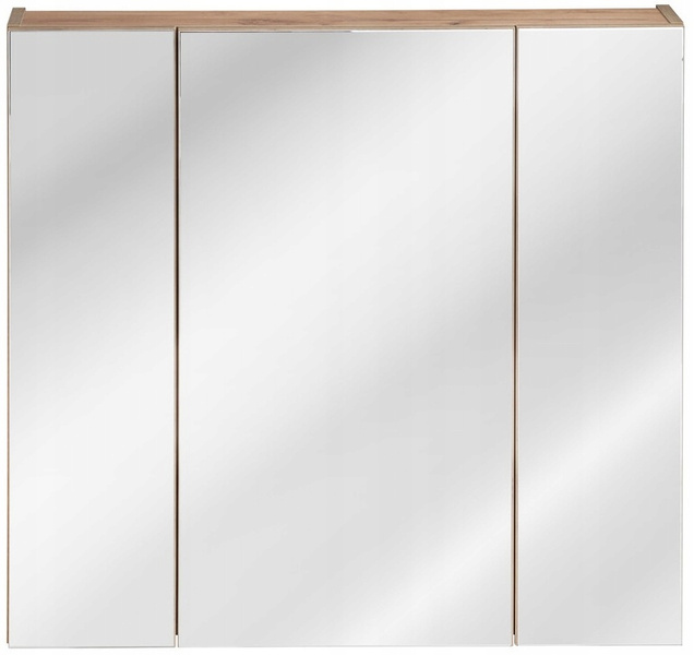 Szafka łazienkowa z lustrem, Meble łazienkowe CAPRI 843 Dąb Craft Złoty