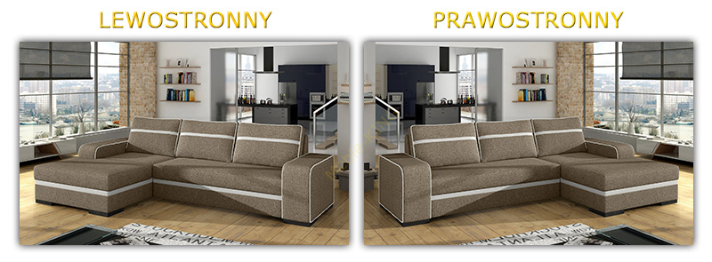 Narożnik a funkcją spania FINN 285 cm, Rozkładany, Pojemnik, Rogówka