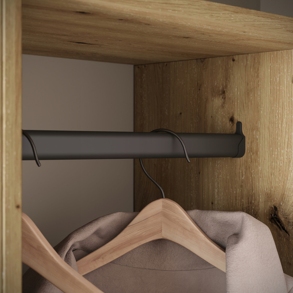 Garderoba DINO, lustro, wieszak DĄB ARTISAN / BIAŁY