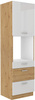 Szafka kuchenna wysoka, słupek pod zabudowę piekarnika 60 DPS-210 1F 3S DĄB ARTISAN BIAŁY POŁYSK, Meble Kuchenne ARTISAN