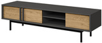 Szafka RTV ALSY 9 163cm, Meble Pokojowe ALSY Antracyt / Dąb Olejowany