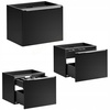 Meble łazienkowe SANTA FE BLACK 120, 2xUmywalka, Lustro, 2xLampa LED