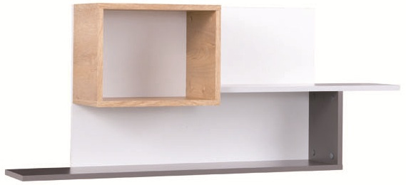 Meble Młodzieżowe JOKER, Zestaw mebli Biały / Grafit / Szary / Dąb Lefkas