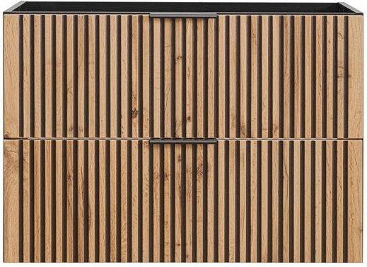 Szafka łazienkowa 80cm, szuflady, Meble łazienkowe XILO Dąb Wotan / Szary