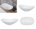 Meble łazienkowe FIJI WHITE 80, Umywalka nablatowa, Lustro, Lampka LED