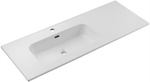 Umywalka meblowa jednokomorowa GO 120cm z blatem ceramicznym Biały Połysk