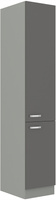 Szafka kuchenna słupek GREY 40 DK-210 2F SZARY POŁYSK / SZARY PLATYNOWY
