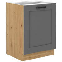 Szafka kuchenna dolna LUNA 60 D 1F BB DUST GREY / DĄB ARTISAN