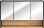 Szafka z lustrem 120cm, Meble łazienkowe BORNEO Szary Kosmos / Dąb Artisan
