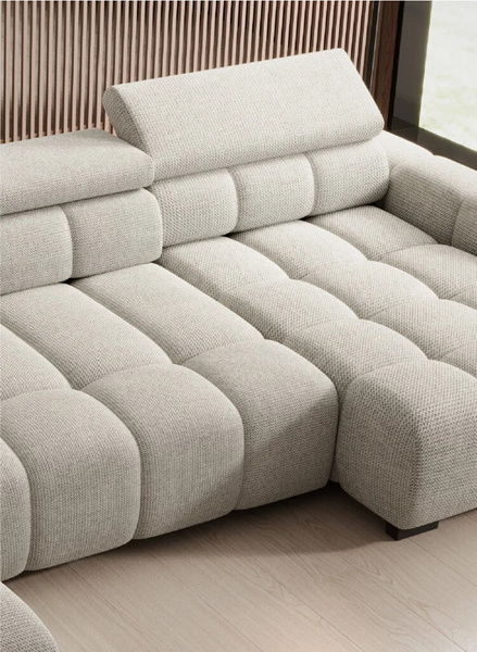 Narożnik BULL XL 393 cm, Elektryczny wysuw siedziska, Zagłówki