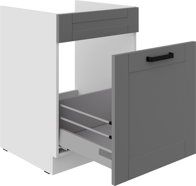 Szafka kuchenna dolna LUNA 60 ZL 1S BB DUST GREY / BIAŁY MAT
