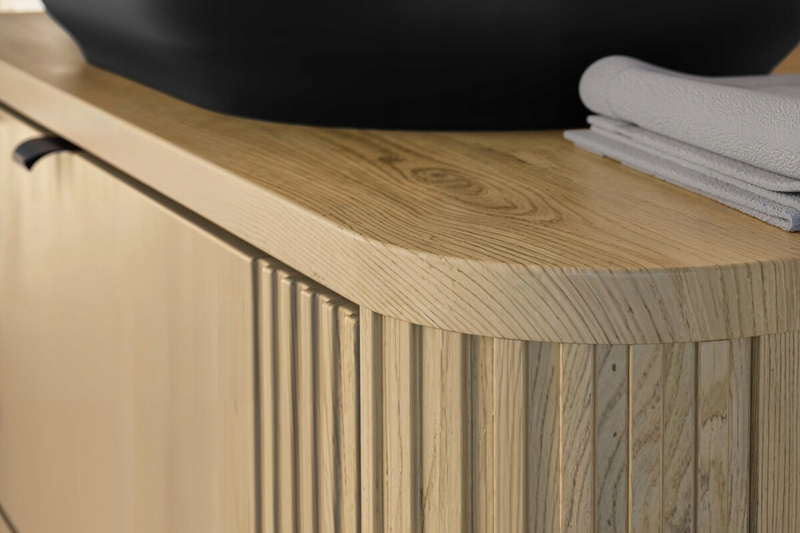 Blat łazienkowy 120cm, Meble łazienkowe OVALIA DĄB CREMONA