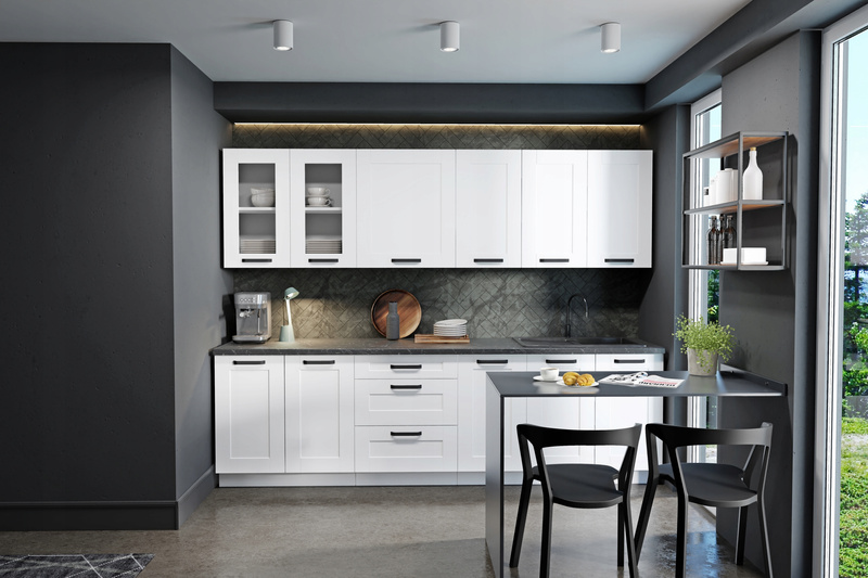 Szafka kuchenna górna LUNA 60x60 GN-72 (45°) 1F DUSTGREY / DĄB ARTISAN