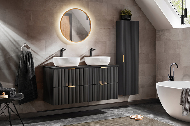 Zestaw szafek 120cm z blatem, Meble łazienkowe ADEL CASHMERE
