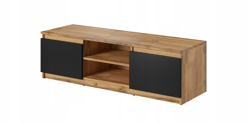 Szafka RTV Dingo 120cm DĄB WOTAN / CZARNY GRAFIT