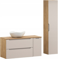 Meble łazienkowe LUXOR BEIGE 120, Umywalka nablatowa, Beż, 2 KOLORY