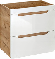 Szafka pod umywalkę 820 60cm, Meble łazienkowe ARUBA Dąb Craft/Biały Połysk