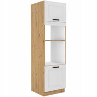 Szafka kuchenna słupek LUNA 60 DPM-210 2F BIAŁY MAT/DĄB ARTISAN