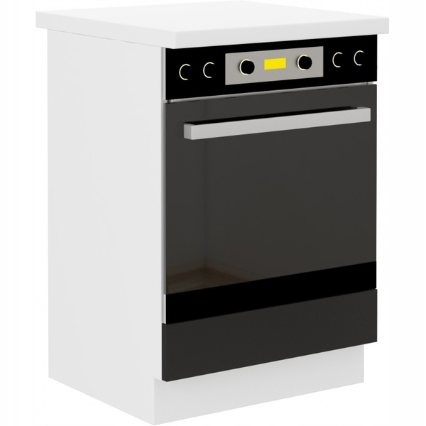 Meble kuchenne OMEGA zestaw mebli BIAŁY/CZARNY 260cm