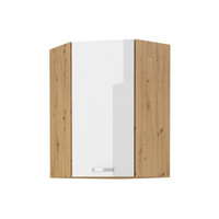 Szafka kuchenna górna ARTISAN 60x60 GN-90 1F (45°) BIAŁY POŁYSK/DĄB ARTISAN