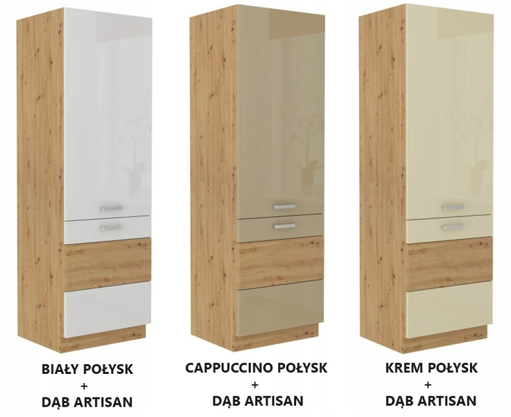 Szafka kuchenna ARTISAN 60 LO-210 2F CAPPUCCINO POŁYSK / DĄB ARTISAN