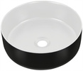 Umywalka nablatowa SIMPLE 36cm Biały Mat / Czarny Mat