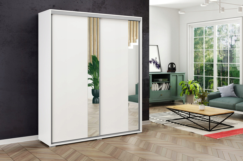 Szafa przesuwna A4 200 / 245 / 62 lustro, różne kolory i rozmiary