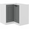 Szafka kuchenna dolna narożna LUNA 90x90 DN 2F BB DUST GREY / BIAŁY MAT