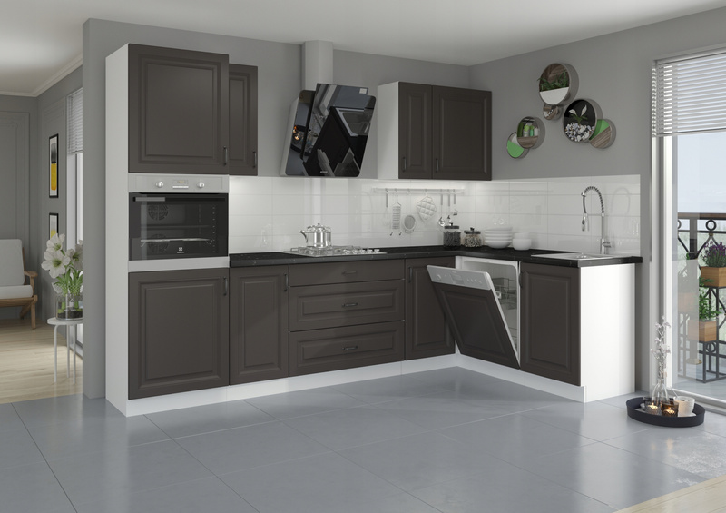 Szafka kuchenna górna STILO 60x60 GN-72 (90°) 2F GRAFIT MAT/DĄB ARTISAN