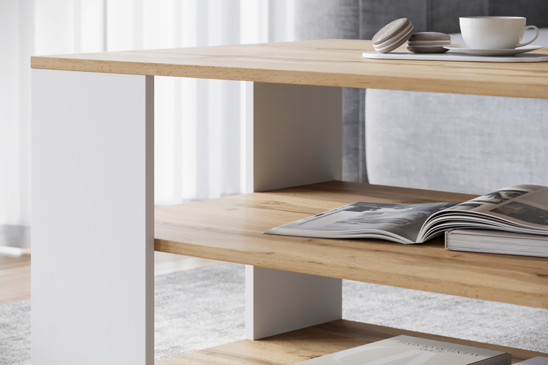 Stolik kawowy NAIROBI I Dąb Wotan / Biały