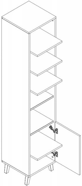 Regał JOKER 4, Regał 41cm, Meble Młodzieżowe JOKER