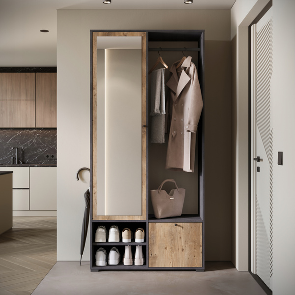Garderoba DINO, lustro, wieszak MATERA / KASTANIEN BRESLAU