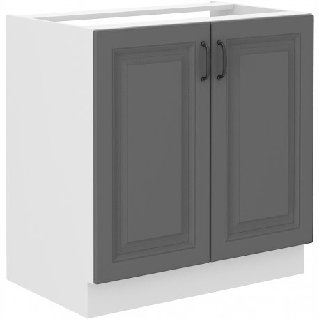 Szafka kuchenna dolna STILO 80 ZL 2F BB DUSTGREY/BIAŁY MAT