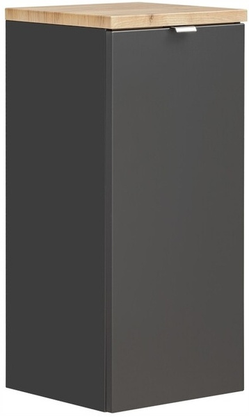 Szafka łazienkowa 35cm, Meble łazienkowe CAPRI Biały Połysk/Dąb Craft Złoty