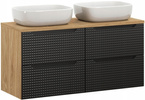 Zestaw meblowy 120cm, Meble łazienkowe LUXOR Dąb Olejowany / Czarny