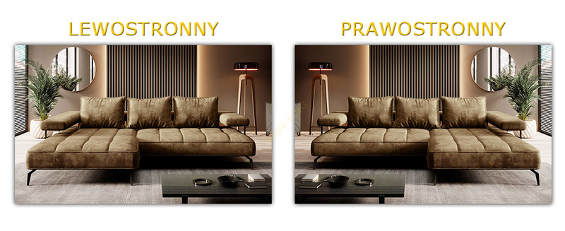 Narożnik z funkcją spania MONTELLA S 266cm, Elektryczny wysuw siedziska