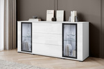 Komoda CARO 150cm Biały / Biały Połysk