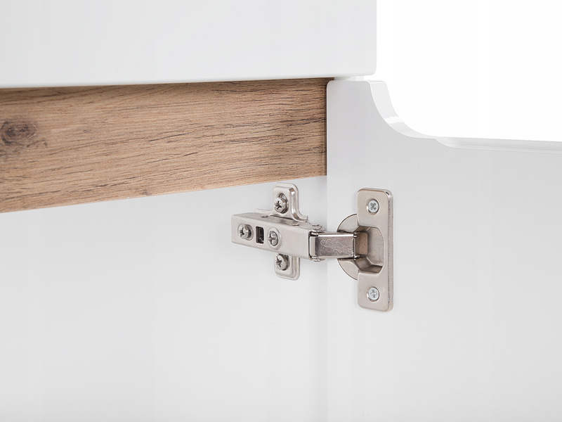Szafka pod umywalkę 821 80cm, Meble łazienkowe BALI Dąb Craft/Biały Połysk