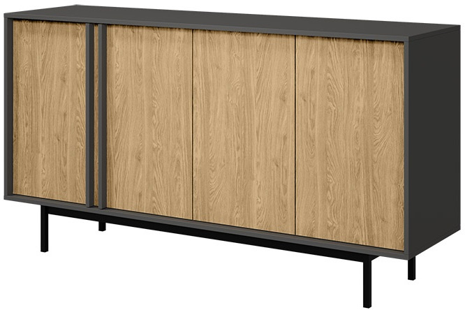 Komoda ALSY 6 163cm, Meble Pokojowe ALSY Antracyt / Aloes