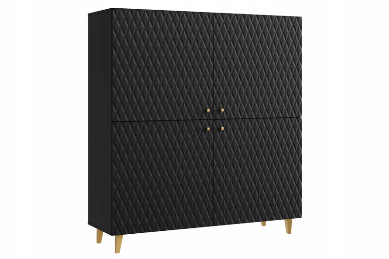 Komoda PHUKET 120x120 Czarny Grafit Romby
