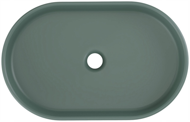 Umywalka nablatowa RIVER 2 55cm Ciemny Zielony Mat