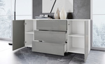 Komoda PARIS 150 Biały / Szary Połysk