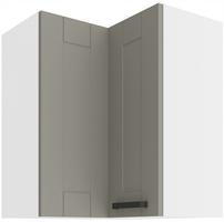 Szafka kuchenna górna narożna LUNA 60x60 GN-72 2F (90°) CLAY GREY/BIAŁY MAT